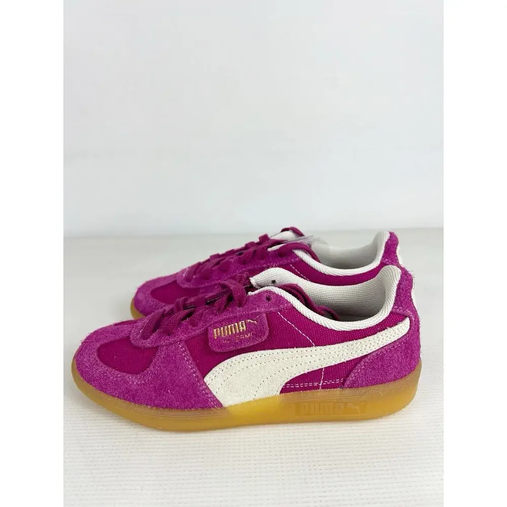 Puma Women's Palermo Vintage Size 6 Sportswear Sneakers Magenta Gleam Ivory New